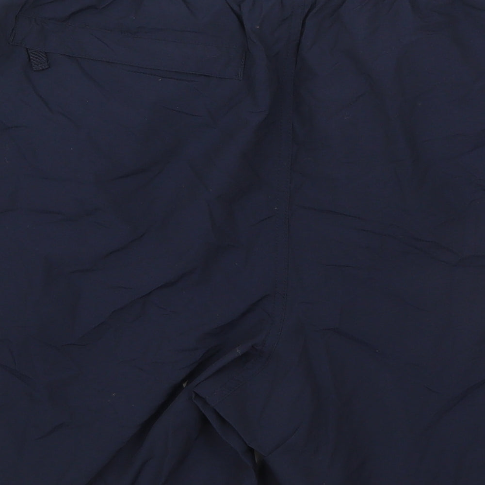 Nautica Mens Blue Striped Nylon Athletic Shorts Size M L6 in Regular Drawstring