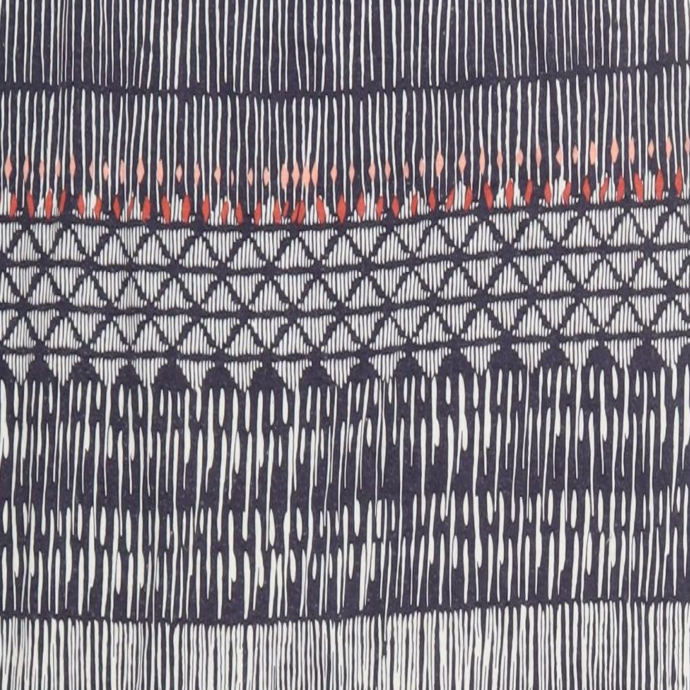 White Stuff Womens Blue Geometric Viscose Straight & Pencil Skirt Size 8