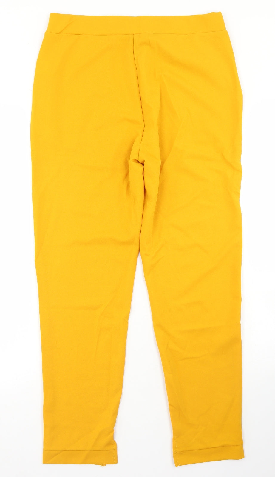 SheIn Womens Yellow  Polyester Pedal Pusher Trousers Size L L26 in Regular