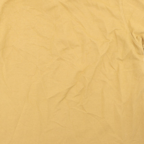 Remus Uomo Jeans Mens Yellow  Polyester  Polo Size XL Collared Button