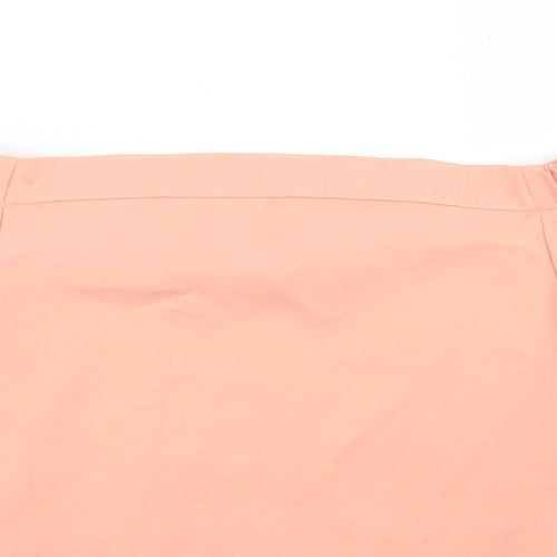 Missguided Womens Orange  Polyester Cropped Blouse Size 10 Off the Shoulder