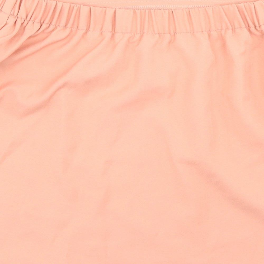 Missguided Womens Orange  Polyester Cropped Blouse Size 10 Off the Shoulder