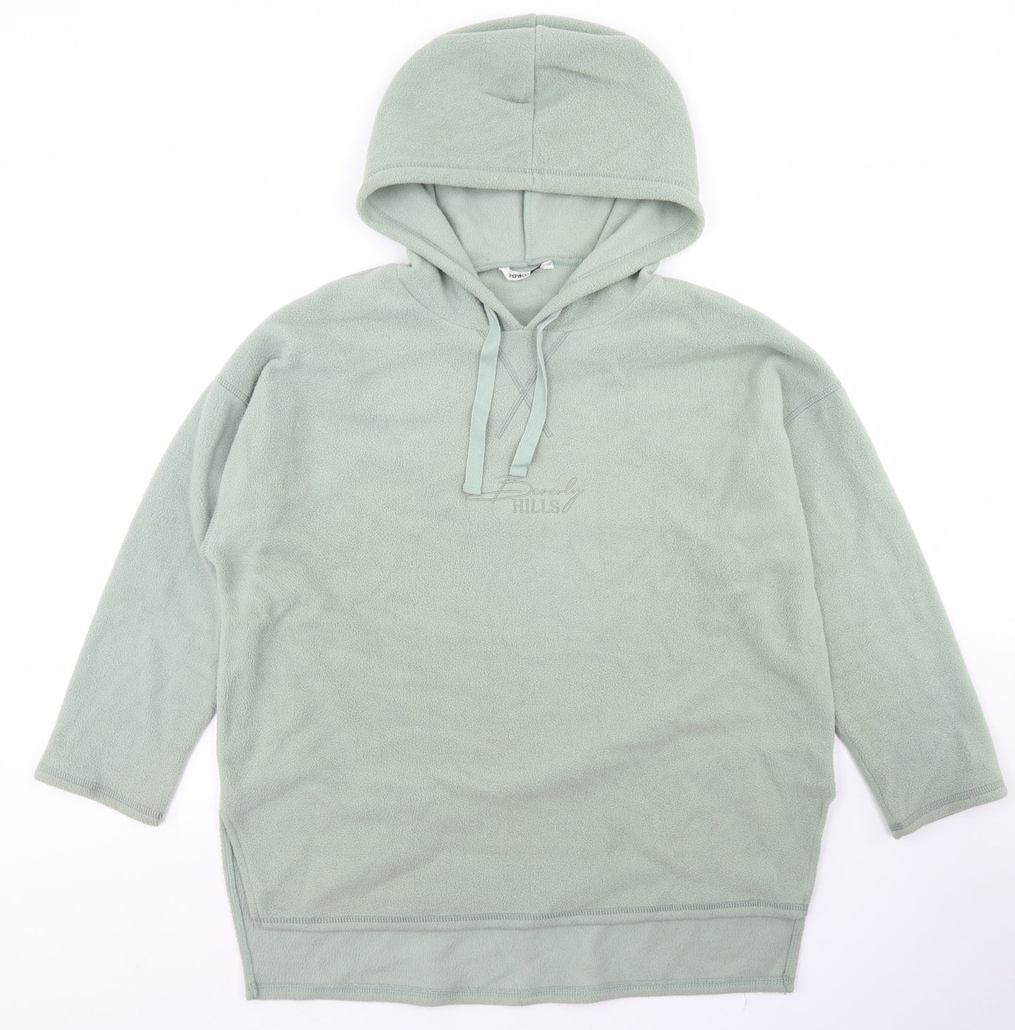 Pep&Co Womens Green  Polyester Pullover Hoodie Size M   - Beverley Hills