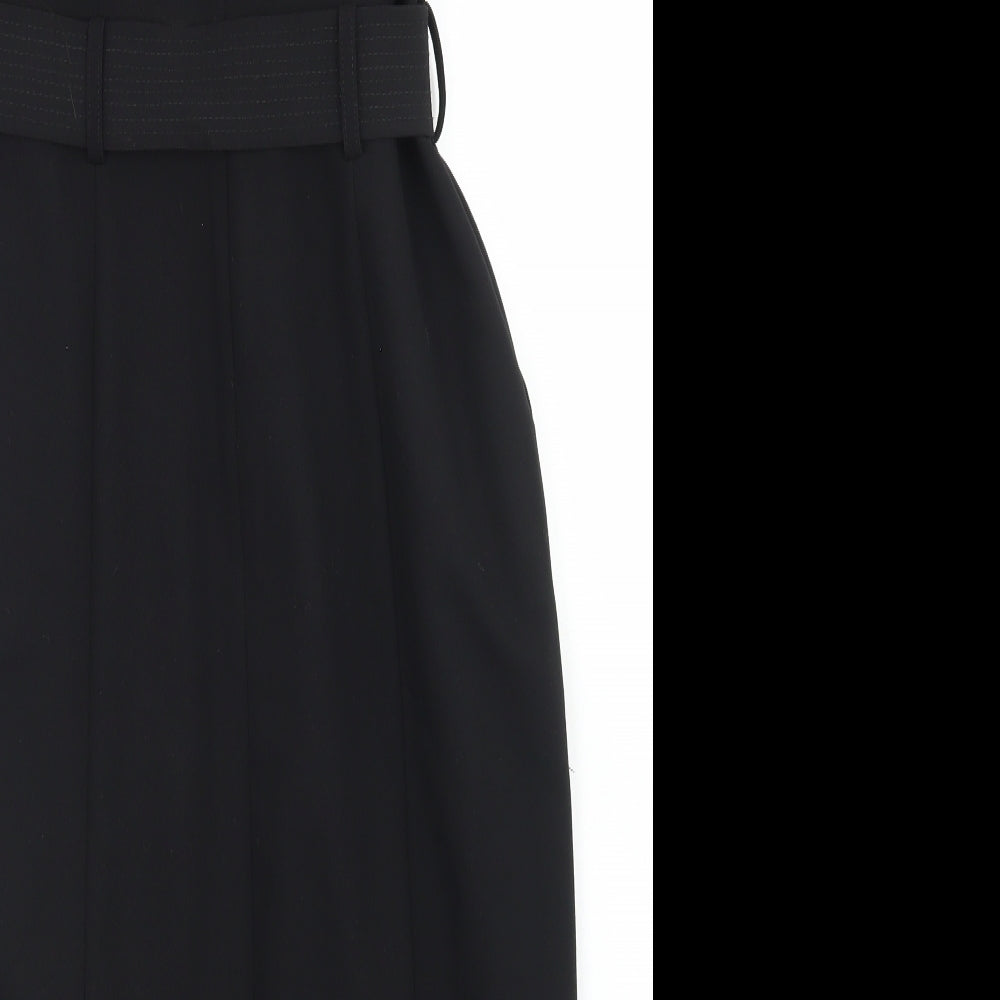 NEXT Womens Black  Polyester Pencil Dress  Size 12  Round Neck Zip