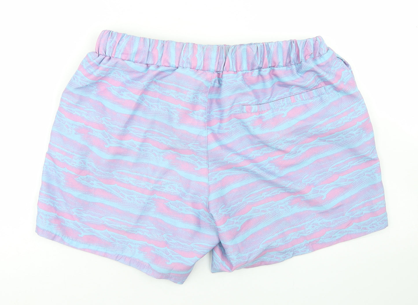 Topman Mens Blue Striped Polyester Athletic Shorts Size S  Regular Drawstring - Inside Leg 4 Inches