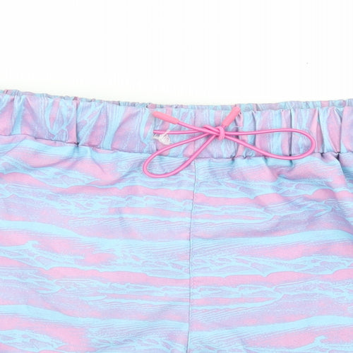 Topman Mens Blue Striped Polyester Athletic Shorts Size S  Regular Drawstring - Inside Leg 4 Inches
