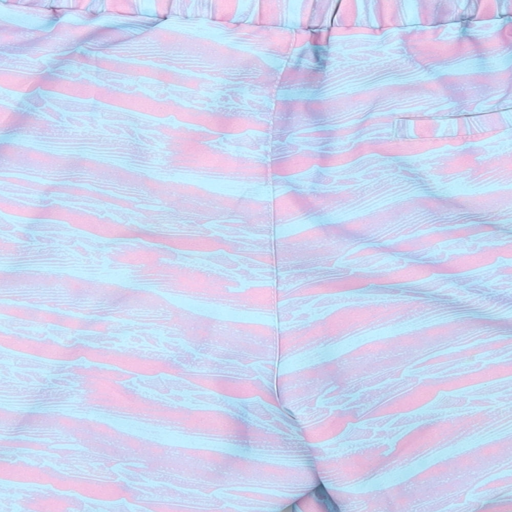 Topman Mens Blue Striped Polyester Athletic Shorts Size S  Regular Drawstring - Inside Leg 4 Inches