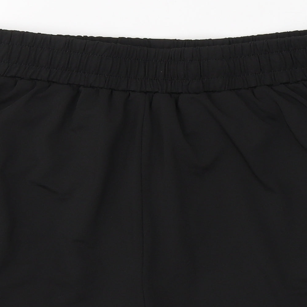 Man Active Mens Black  Polyester Sweat Shorts Size L L16 in Regular Tie - Boohoo