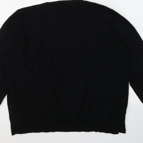 George Womens Black Round Neck  Viscose Pullover Jumper Size 18