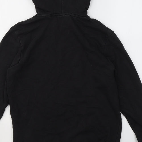 JACK & JONES Mens Black  Cotton Pullover Hoodie Size S   - 1990