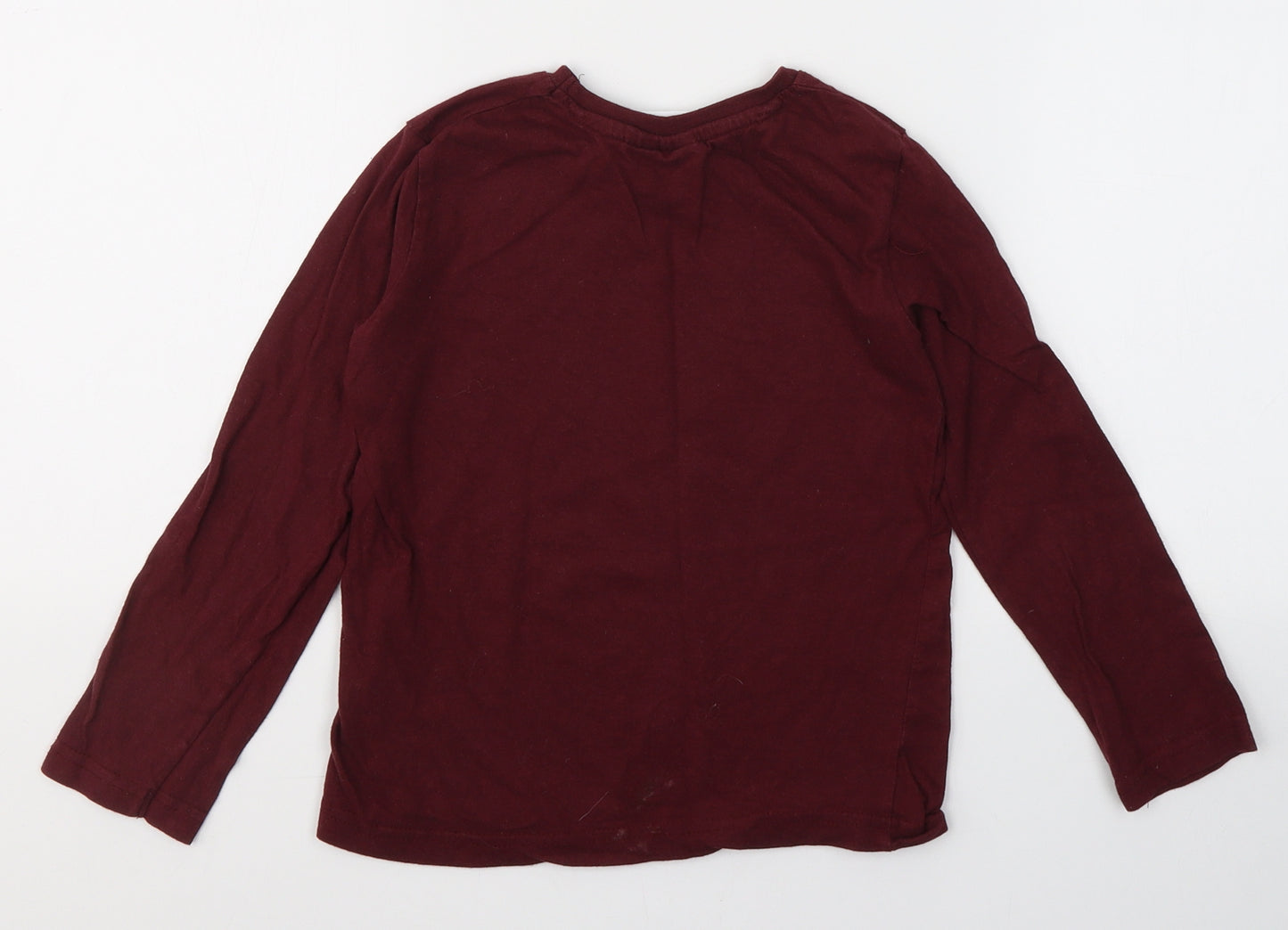 Harry Potter Boys Red Round Neck  Cotton Pullover Jumper Size 6-7 Years   - Gryffindor