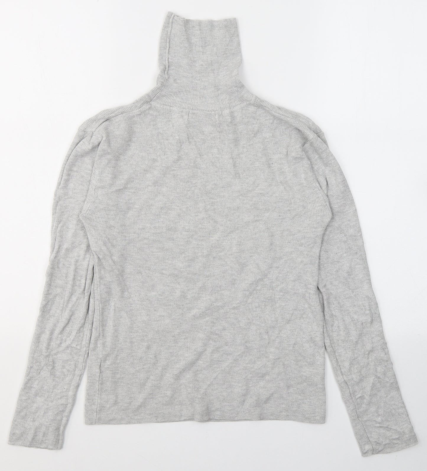 Primark Womens Grey Roll Neck  Viscose Pullover Jumper Size M