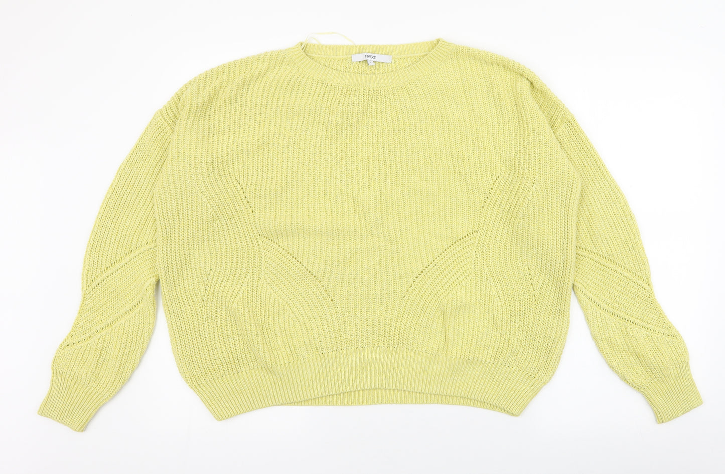 NEXT Womens Green Round Neck  Acrylic Pullover Jumper Size S