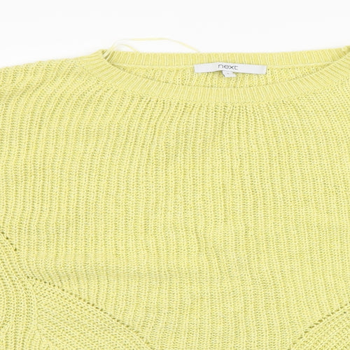 NEXT Womens Green Round Neck  Acrylic Pullover Jumper Size S