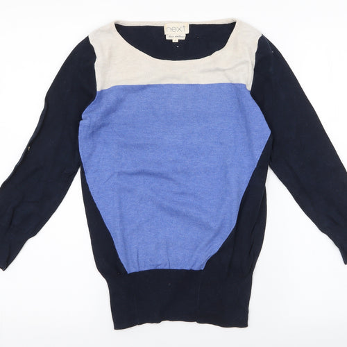 NEXT Womens Multicoloured Round Neck  Cotton Pullover Jumper Size 6