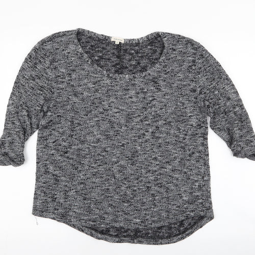 River Island Womens Grey Round Neck  Cotton Pullover Jumper Size 8
