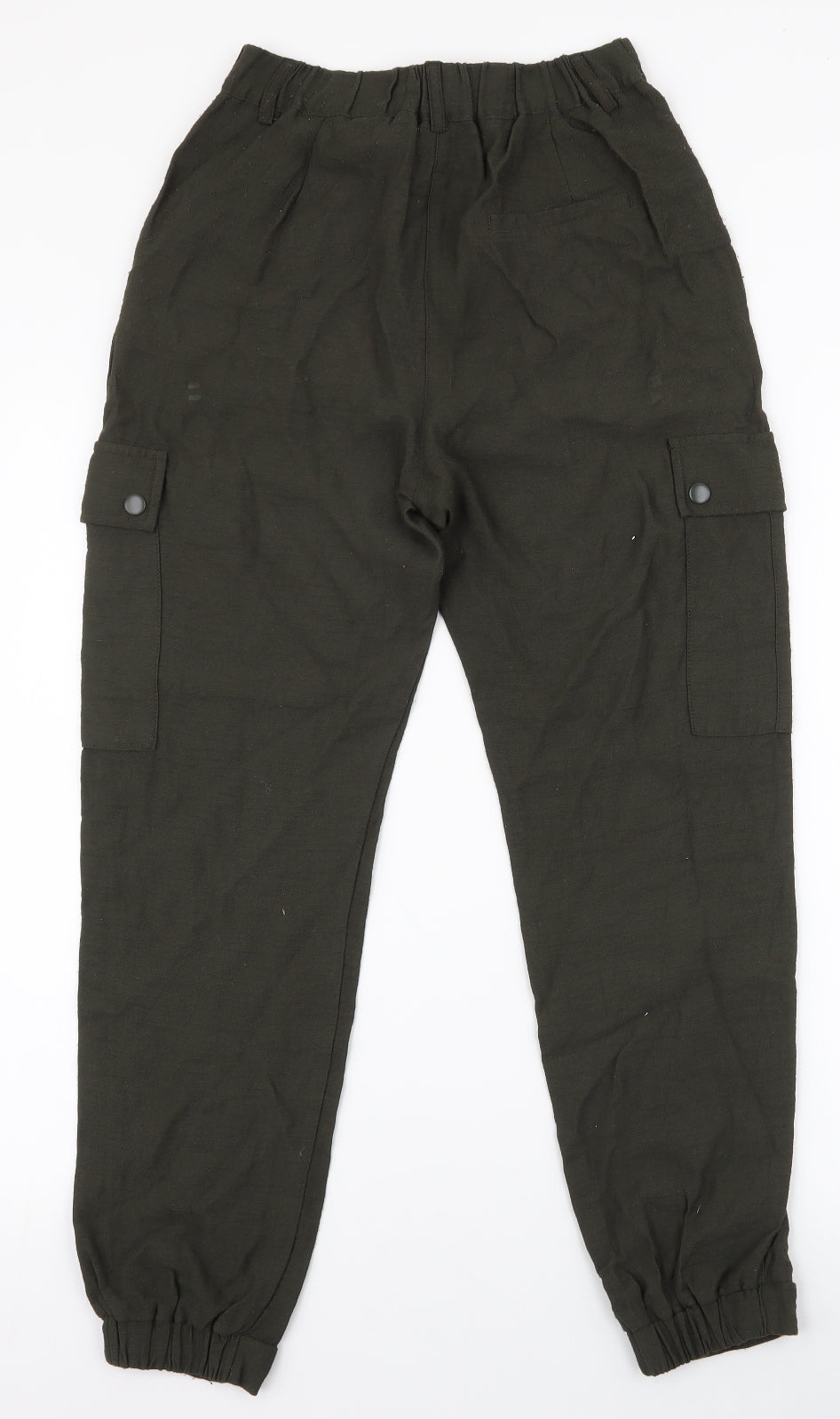 Mint Velvet Womens Green  Viscose Jogger Trousers Size 8 L26 in Regular Zip - Cargo style jogger