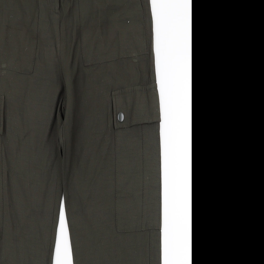 Mint Velvet Womens Green  Viscose Jogger Trousers Size 8 L26 in Regular Zip - Cargo style jogger