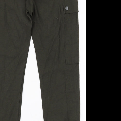 Mint Velvet Womens Green  Viscose Jogger Trousers Size 8 L26 in Regular Zip - Cargo style jogger