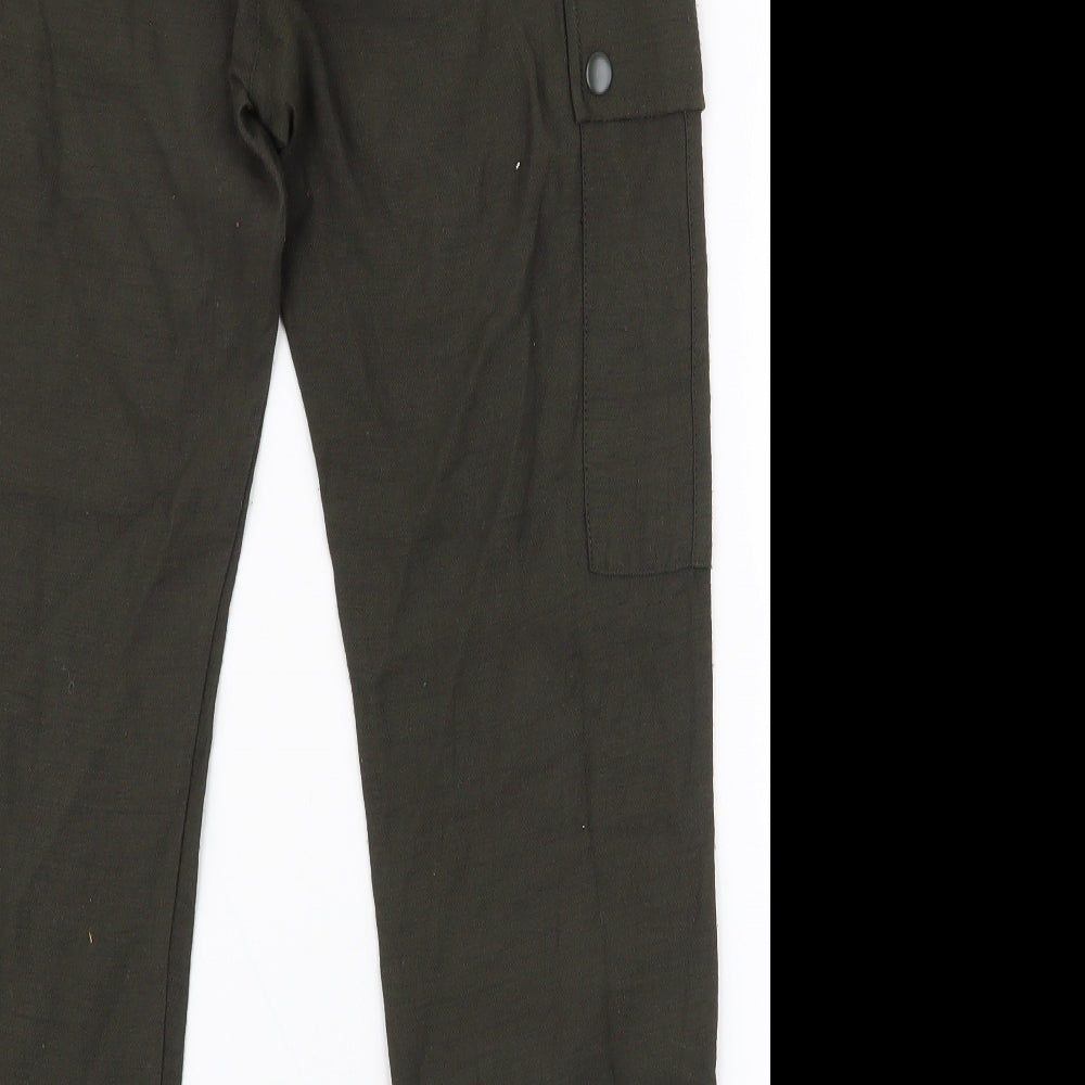 Mint Velvet Womens Green  Viscose Jogger Trousers Size 8 L26 in Regular Zip - Cargo style jogger