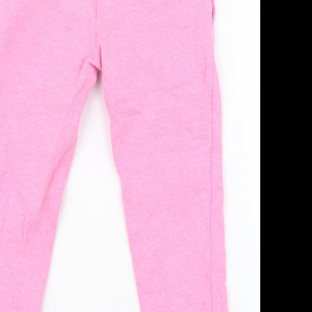 Young Dimension Girls Pink  Cotton Jogger Trousers Size 3-4 Years  Regular Drawstring