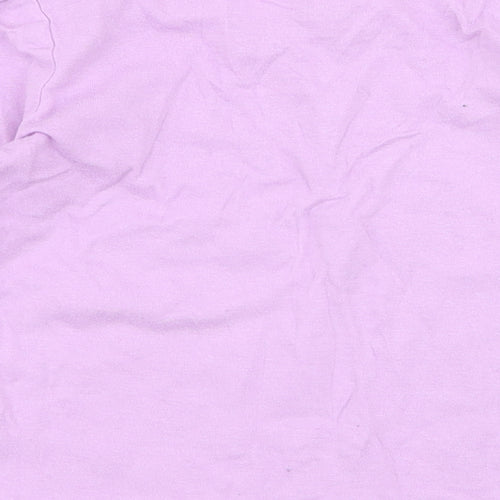 Favourites Girls Purple  Cotton Jersey T-Shirt Size 4 Years Round Neck Pullover - glitter chaser