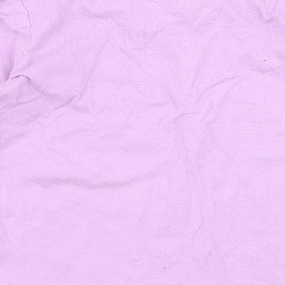 Favourites Girls Purple  Cotton Jersey T-Shirt Size 4 Years Round Neck Pullover - glitter chaser