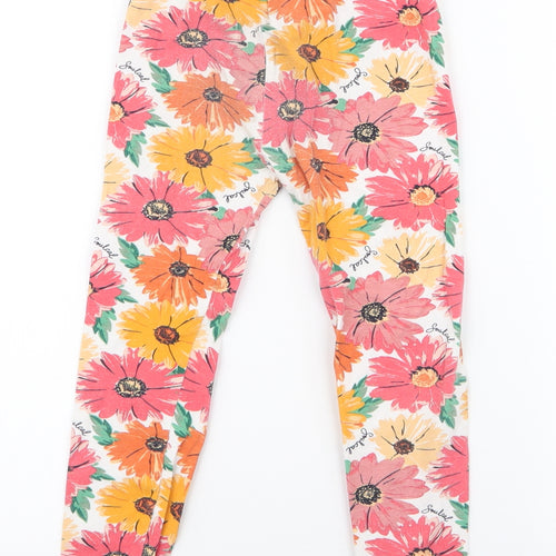 SoulCal&Co Girls Multicoloured Floral Cotton Jogger Trousers Size 5-6 Years  Regular Pullover