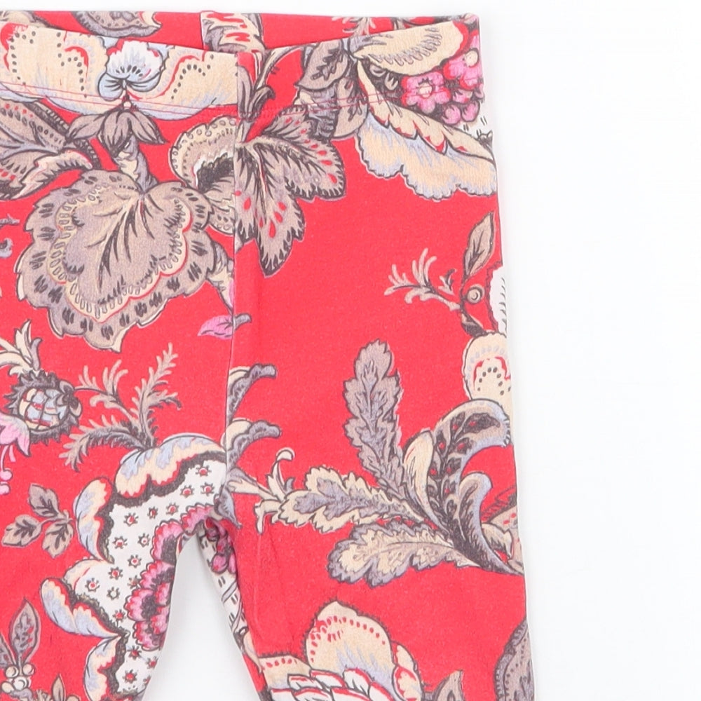 NEXT Girls Multicoloured Floral Cotton Jogger Trousers Size 4-5 Years  Regular Pullover - cropped leggings