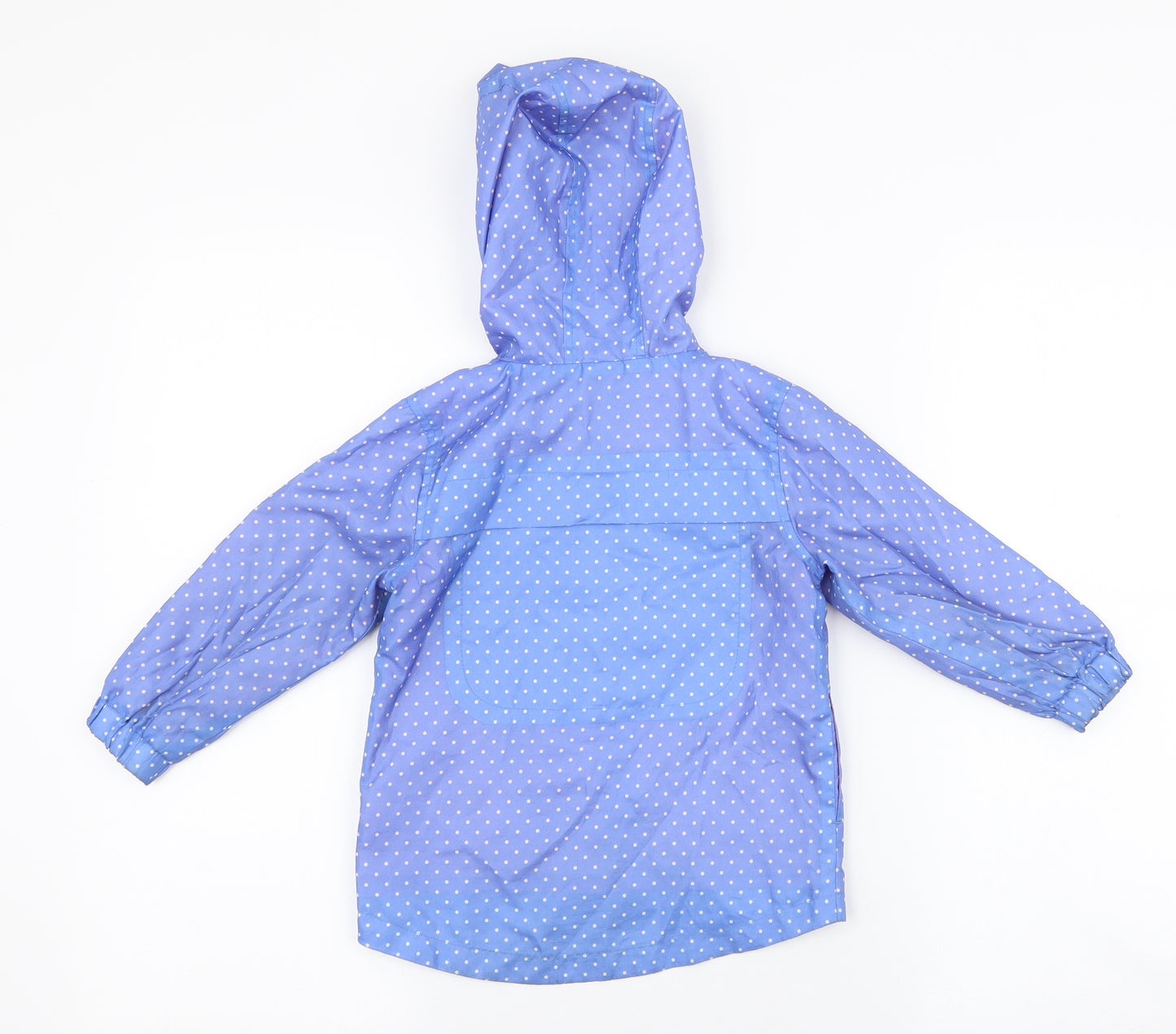 TU Girls Blue Polka Dot  Anorak Jacket Size 18-24 Months   Zip