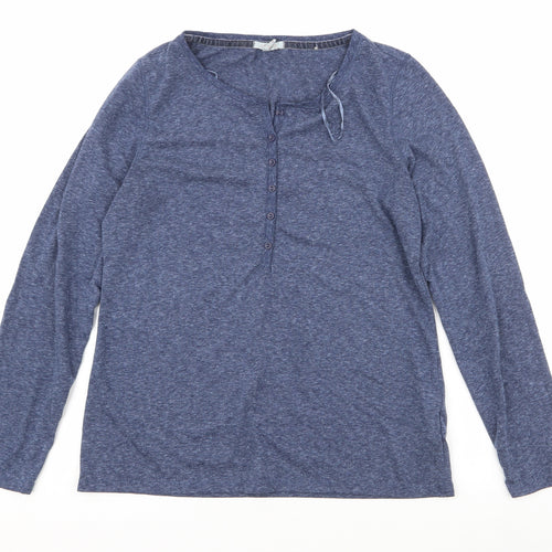 Espirit Womens Blue  Polyester Jersey T-Shirt Size S Round Neck