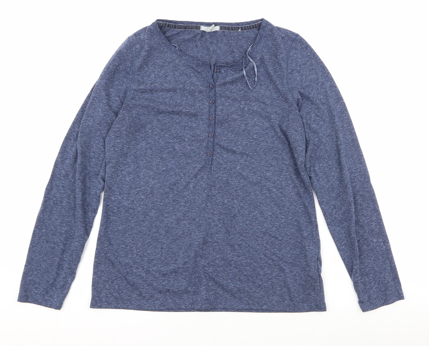 Espirit Womens Blue  Polyester Jersey T-Shirt Size S Round Neck