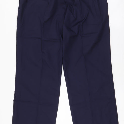 Tailored Image Mens Blue  Polyester Trousers  Size 33 in L32 in Regular Zip