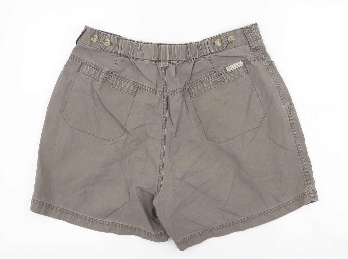 Columbia Womens Brown  Polyester Cargo Shorts Size 14  Regular Zip