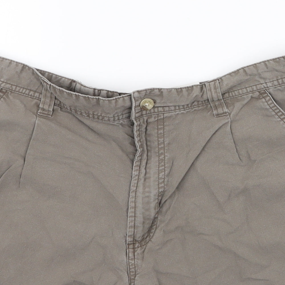Columbia Womens Brown  Polyester Cargo Shorts Size 14  Regular Zip