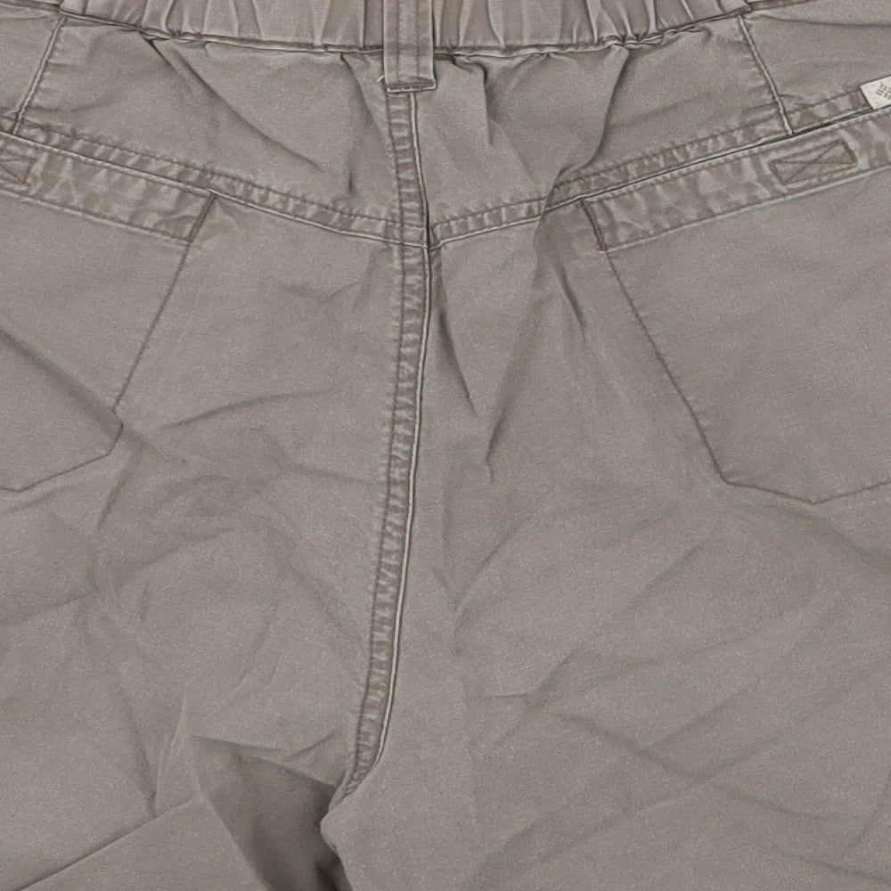 Columbia Womens Brown  Polyester Cargo Shorts Size 14  Regular Zip