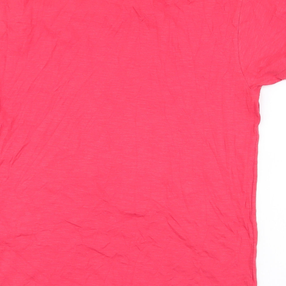Topman Mens Orange  Cotton  T-Shirt Size L Round Neck