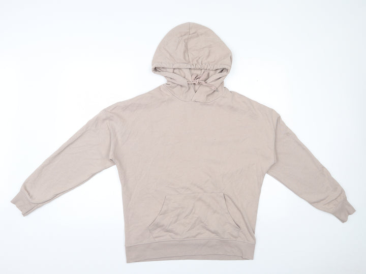 New Look Womens Beige  Cotton Pullover Hoodie Size S  Pullover