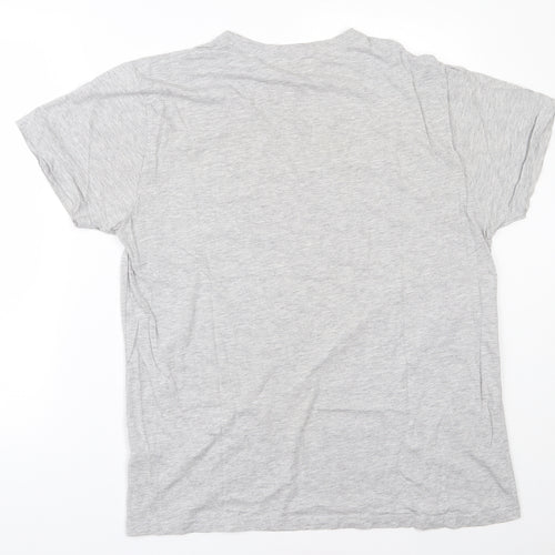 Cedar Wood State Mens Grey  Cotton  T-Shirt Size L Round Neck