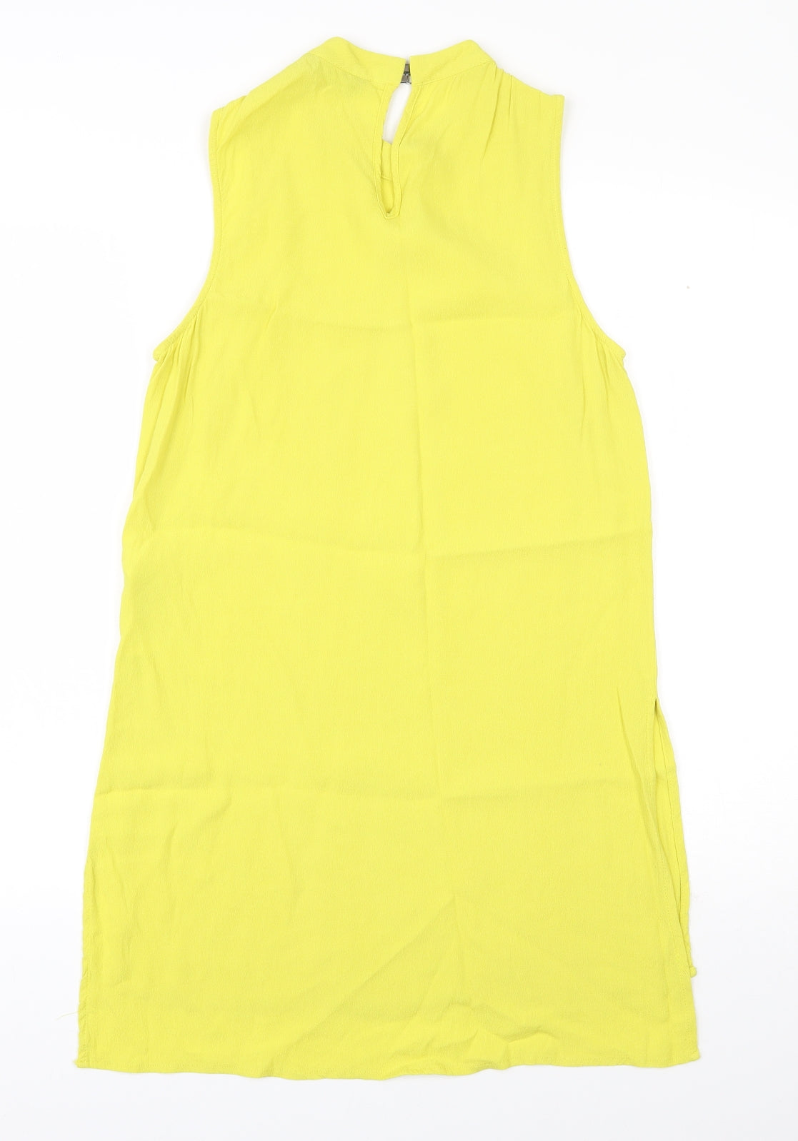 New Look  Womens Yellow  Viscose Basic Blouse Size 10 Round Neck