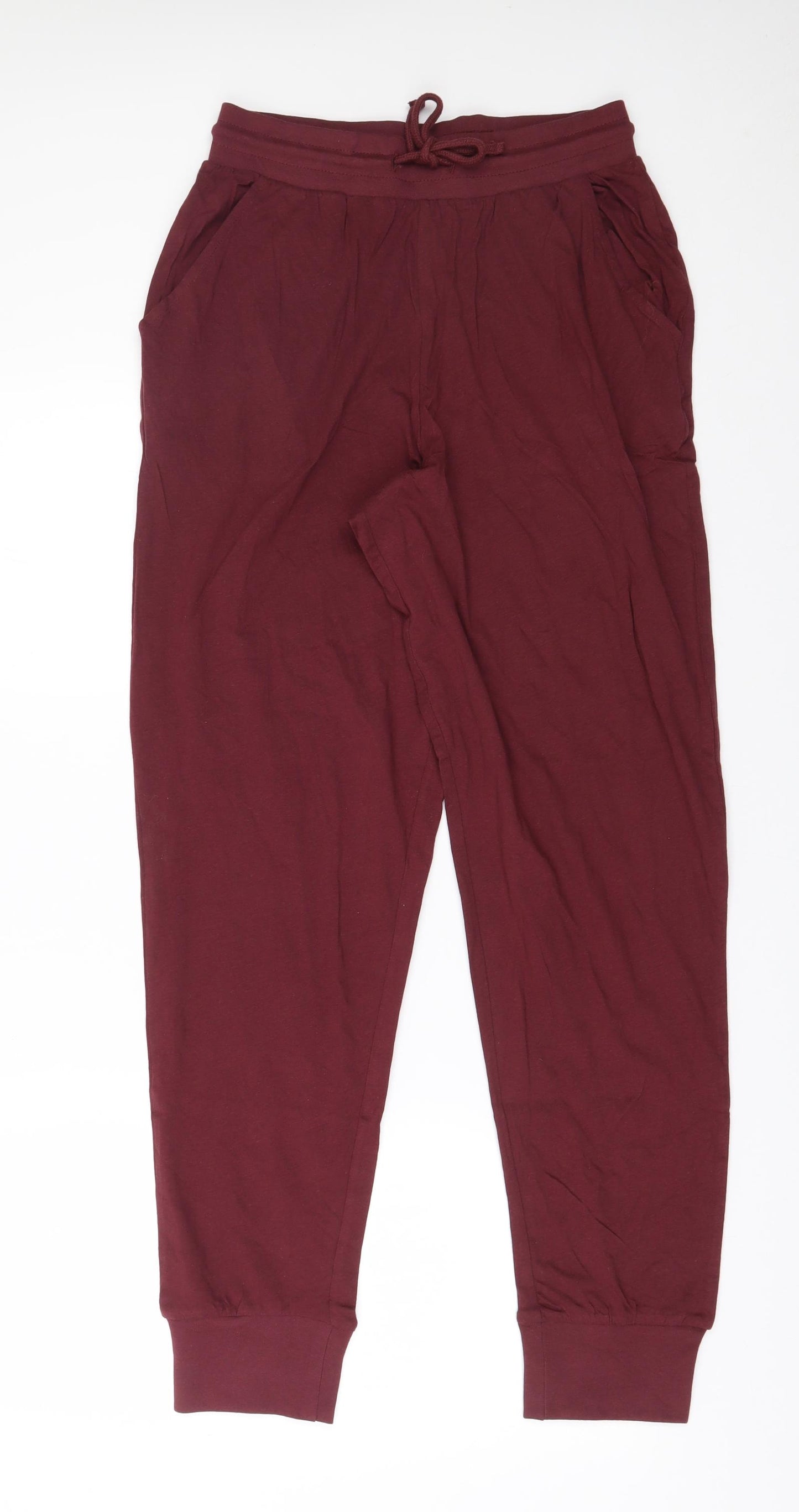 Dunnes Stores Mens Red  100% Cotton  Pyjama Pants Size S  Drawstring