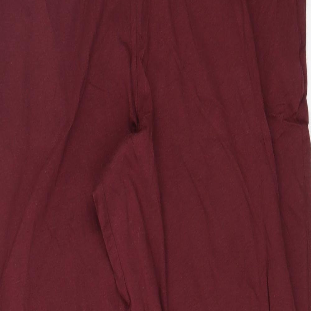 Dunnes Stores Mens Red  100% Cotton  Pyjama Pants Size S  Drawstring