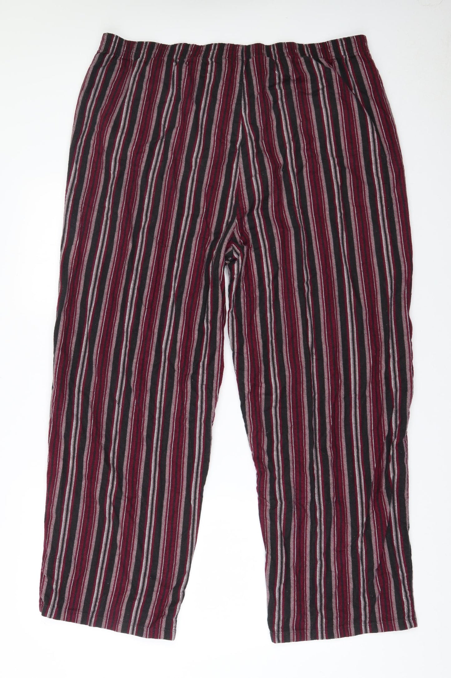 Preworn Mens Purple Striped Polyester  Lounge Pants Size 2XL  Pullover - Elastic waist