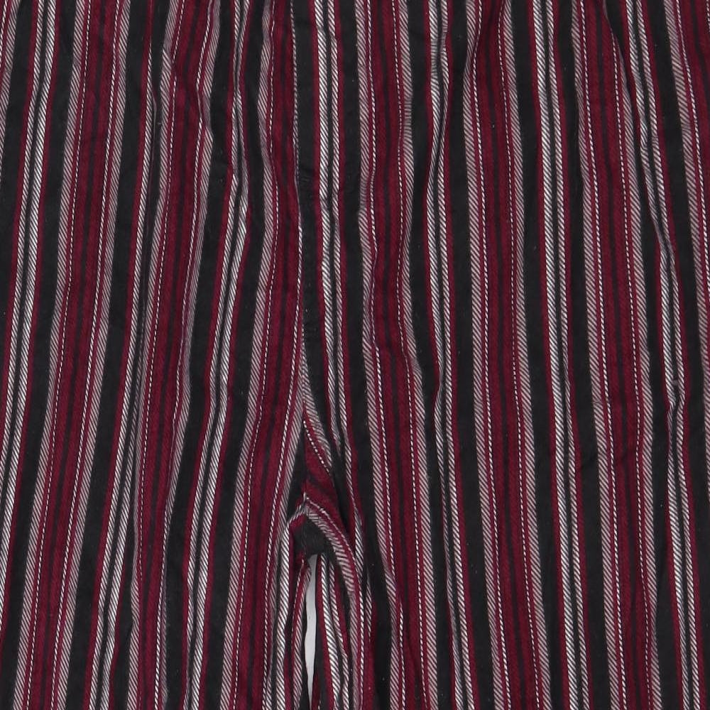 Preworn Mens Purple Striped Polyester  Lounge Pants Size 2XL  Pullover - Elastic waist