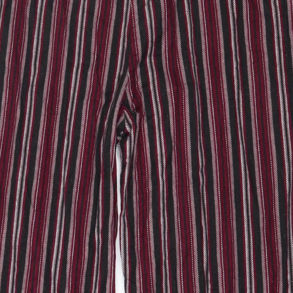 Preworn Mens Purple Striped Polyester  Lounge Pants Size 2XL  Pullover - Elastic waist