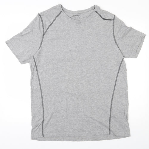 Livergy Mens Grey  Cotton  T-Shirt Size XL Round Neck
