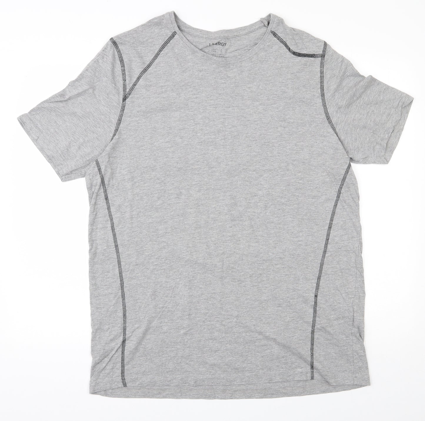Livergy Mens Grey  Cotton  T-Shirt Size XL Round Neck