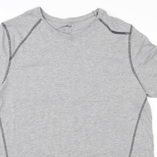 Livergy Mens Grey  Cotton  T-Shirt Size XL Round Neck
