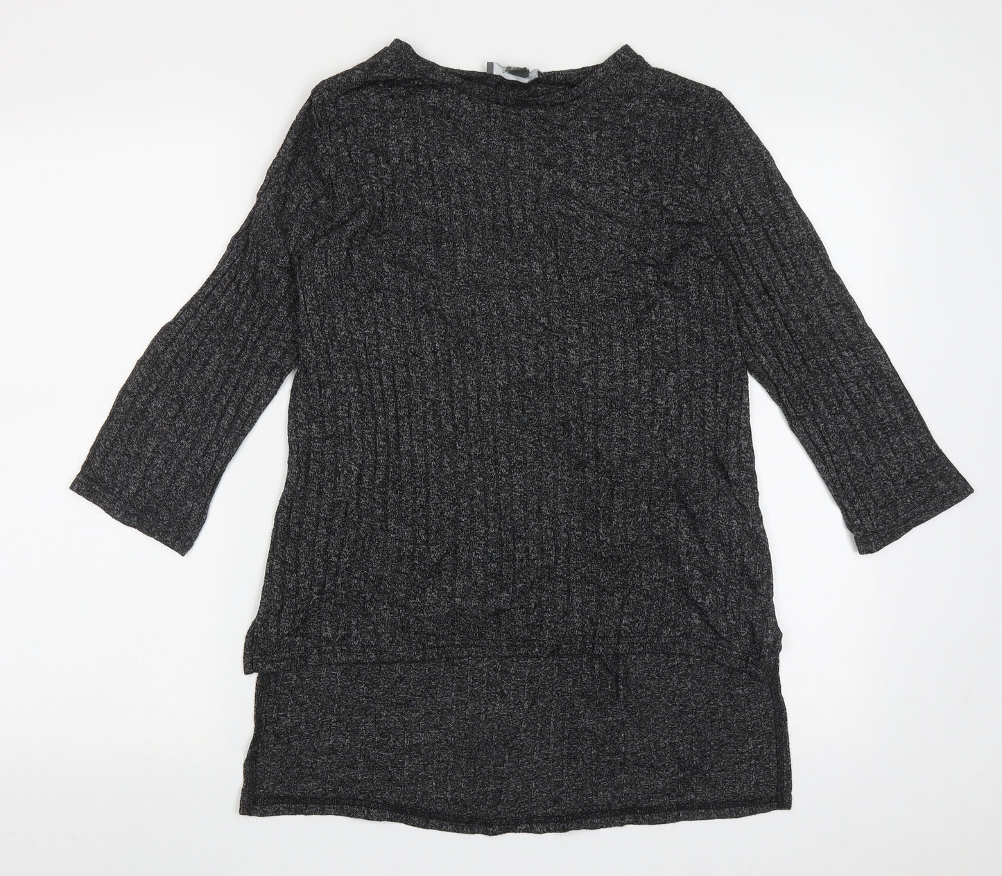 Primark Womens Grey  Polyester Tunic T-Shirt Size 12 Crew Neck
