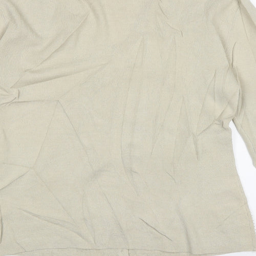 Wallis Womens Beige V-Neck  Viscose Cardigan Jumper Size 14